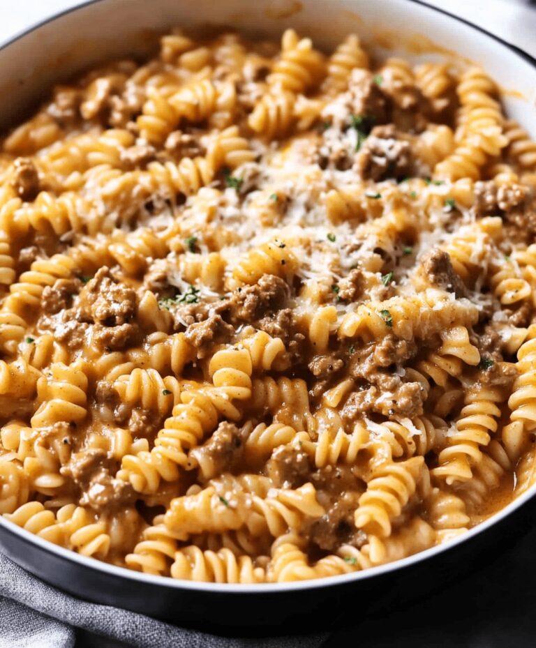 Aromatic Beef And Rotini In Parmesan Sauce Recipe