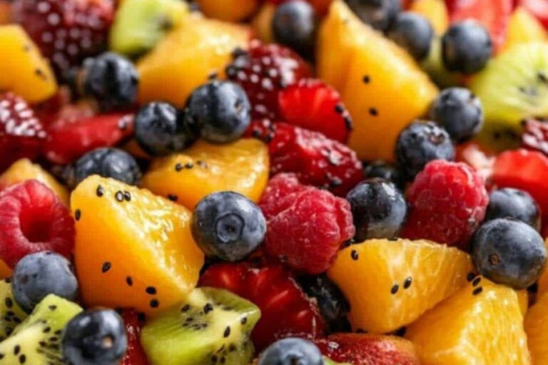 Winter Fruit Salad with Orange Poppy Seed Dressing Recipe