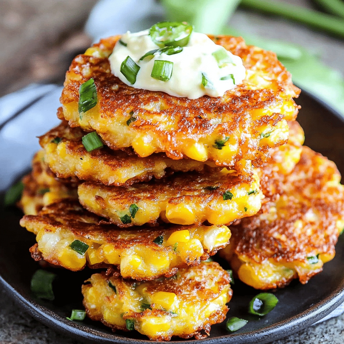 Cheesy Corn Fritters Recipe