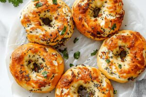 Simple 3 Ingredient Protein Bagels Air Fryer Recipe