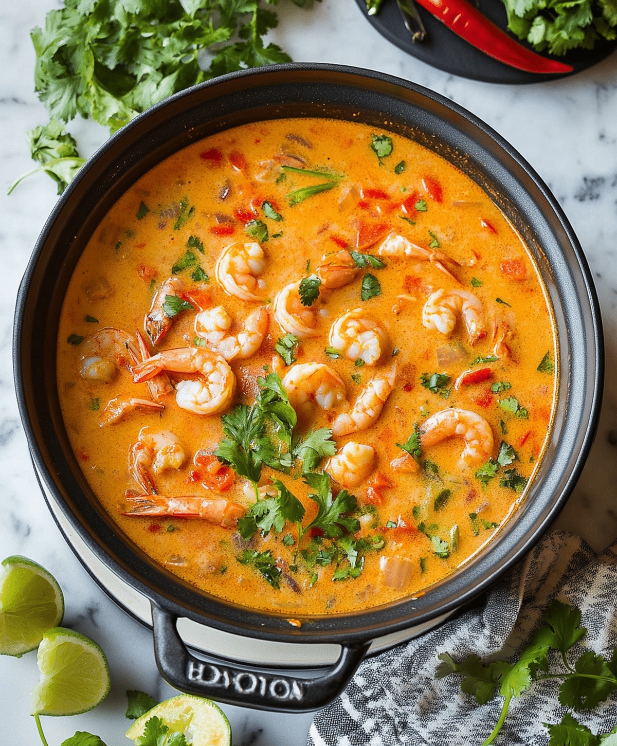 Quick And Spicy Shrimp Soup Recipe
