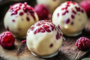 White Chocolate Raspberry Cheesecake Balls Recipe