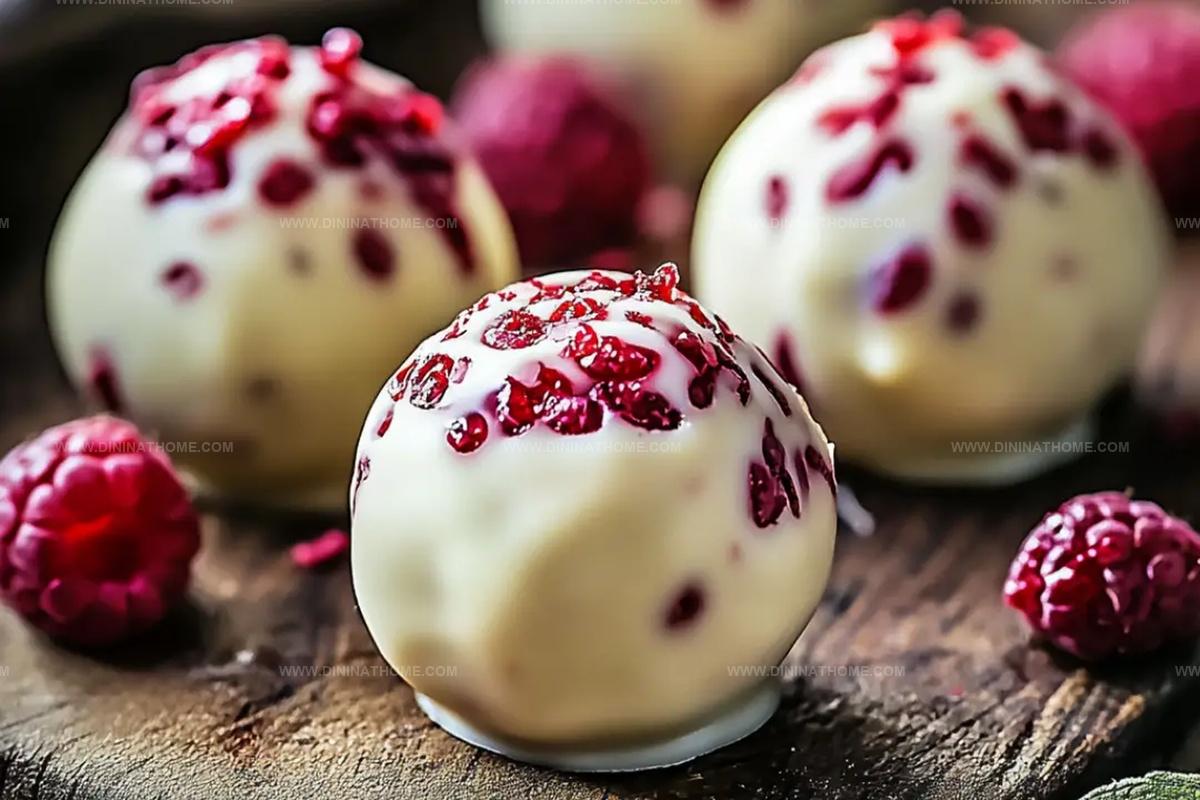 White Chocolate Raspberry Cheesecake Balls Recipe