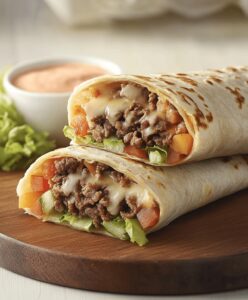 Cheesy Beef Fiesta Wraps Recipe