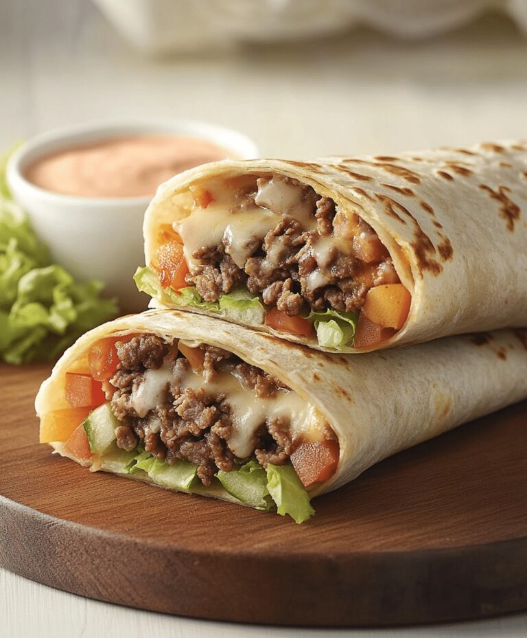 Cheesy Beef Fiesta Wraps Recipe