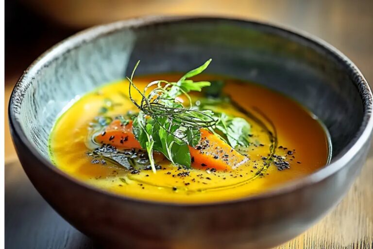 Zesty Carrot And Ginger Soup With Miso Twist Recipe
