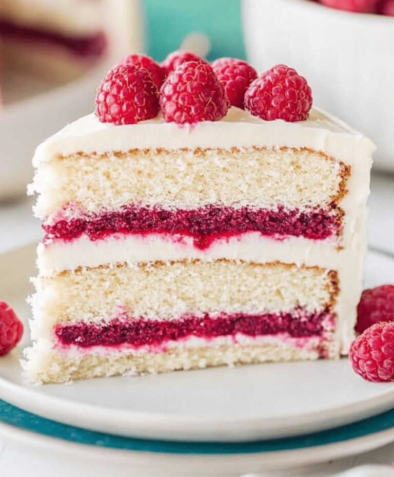White Chocolate Raspberry Deam Cake Recipe