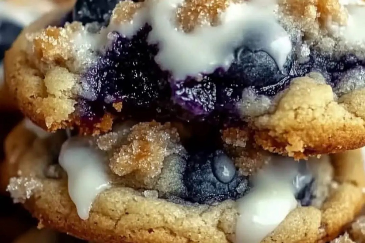 Blueberry Muffin Cookies with Streusel Topping Recipe