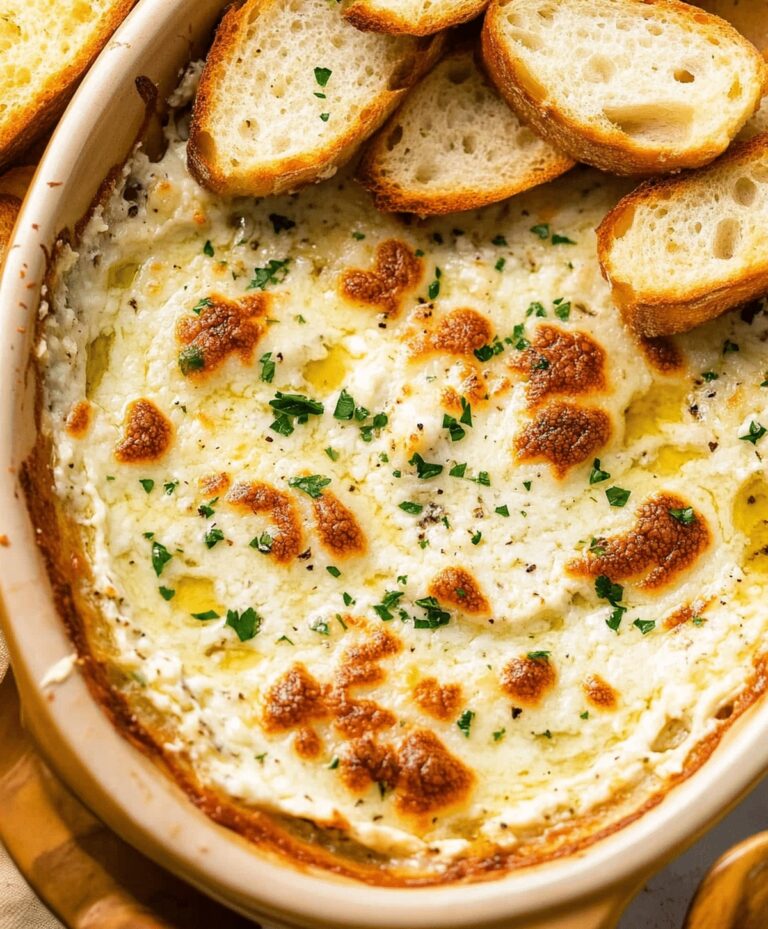 Baked Garlic Bread Dip Recipe