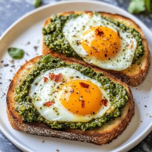 Pesto Eggs on Toast Recipe