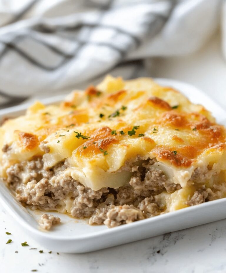 Easy 5-Ingredient Hamburger & Potato Casserole Recipe