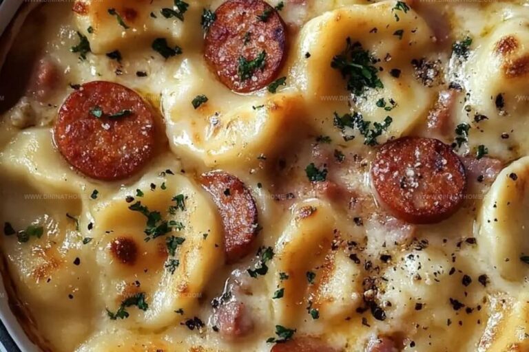 Substantial Crockpot Pierogi Casserole with Kielbasa Recipe