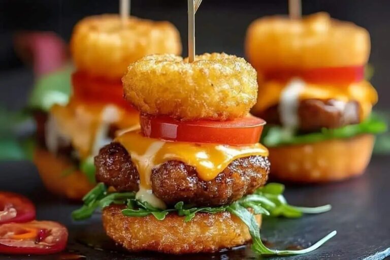 Mini Tater Tot Cheeseburgers Recipe