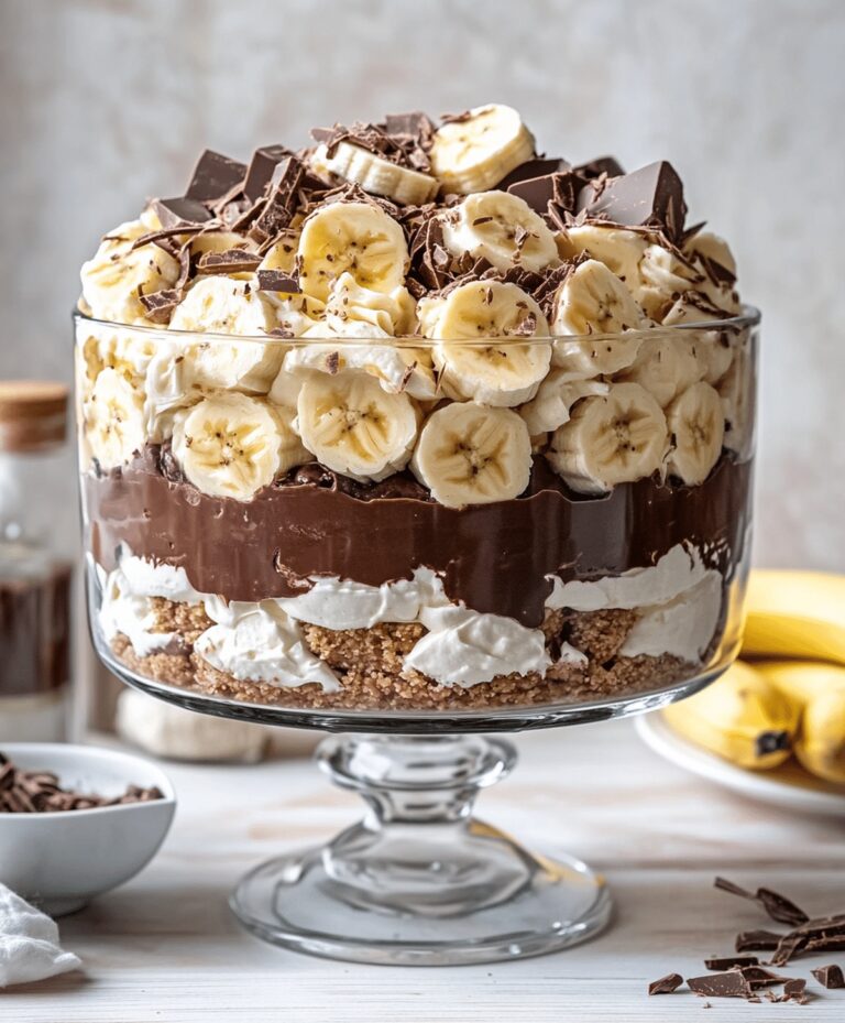 Chocolate Peanut Butter Banana Cream Trifle Recipe