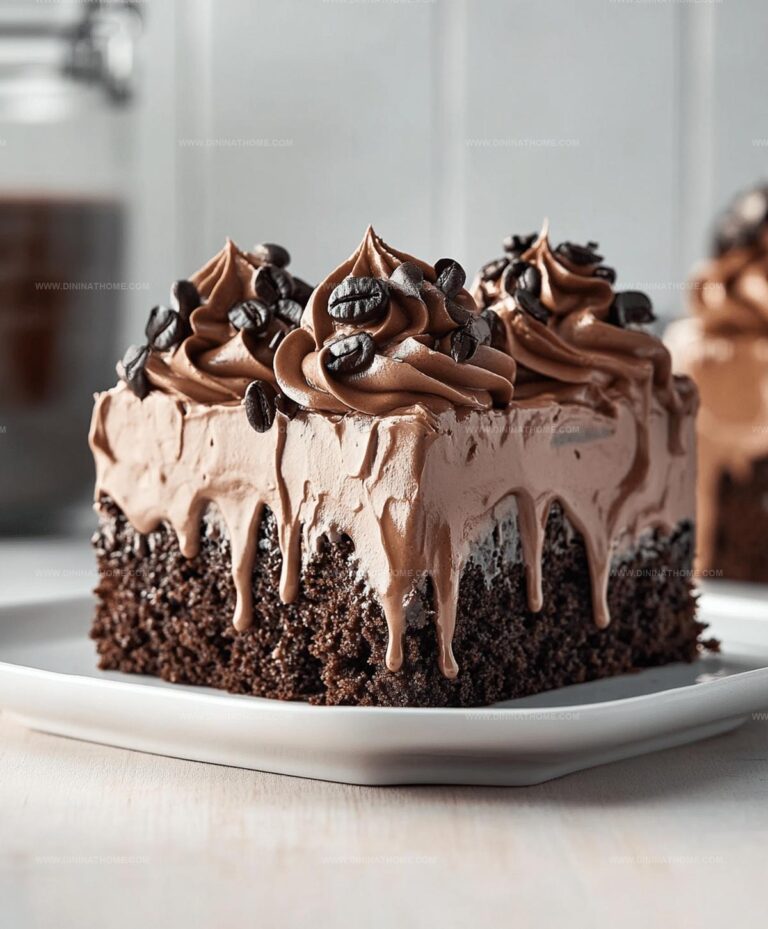 Espresso Infused Mocha Poke Cake Recipe
