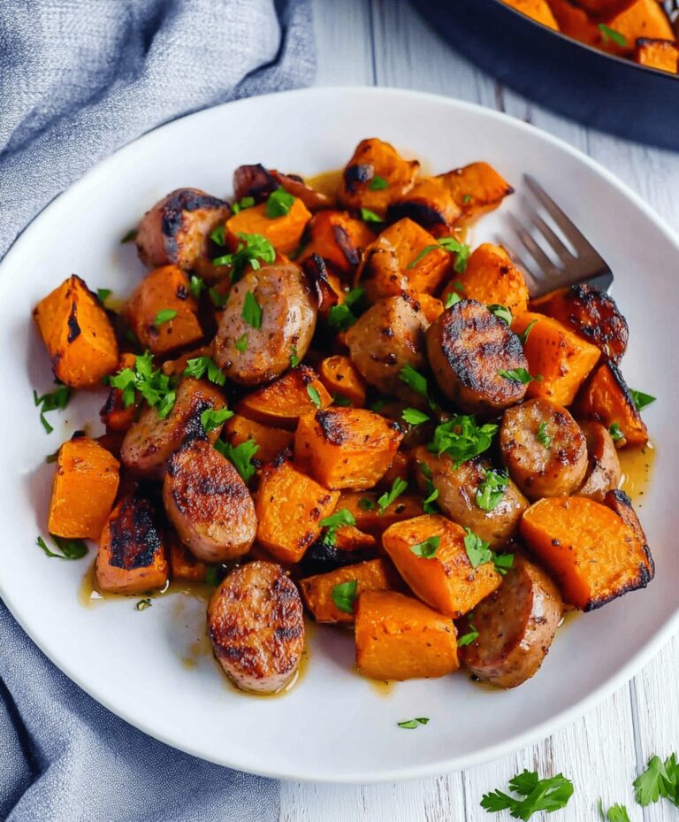 Sausage And Sweet Potatoes With Honey Garlic Sauce Recipe