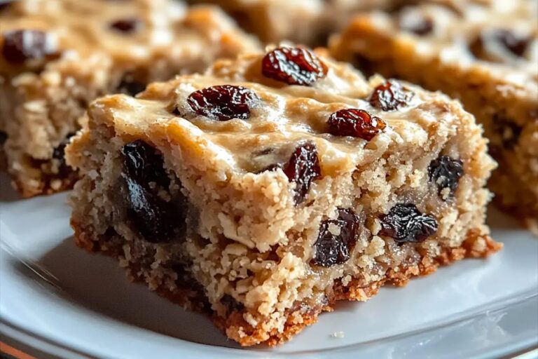 Oatmeal Raisin Cookie Bars Recipe
