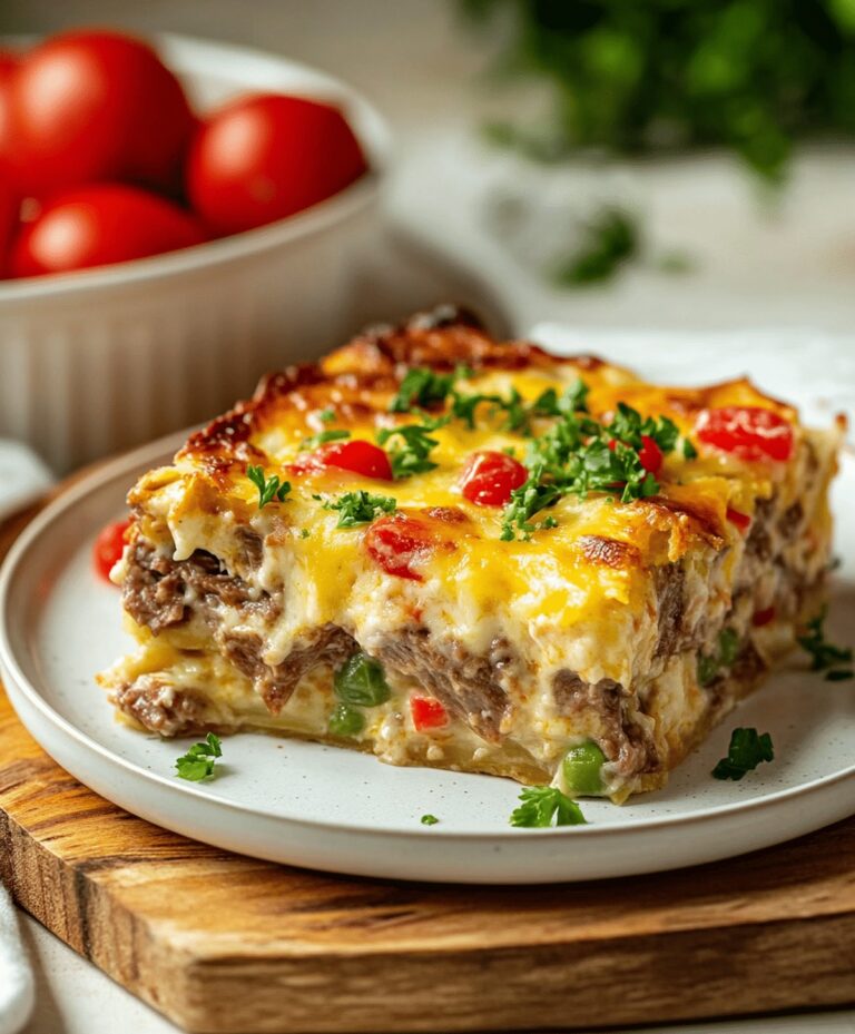 Philly Cheesesteak Casserole Recipe