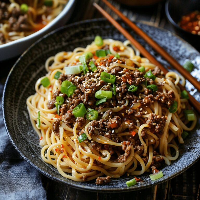 Asian Ground Beef Noodles Recipe