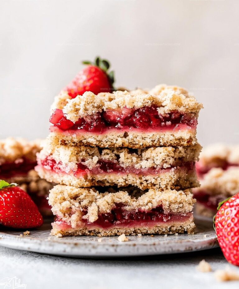 Strawberry Rhubarb Crumb Bars Recipe