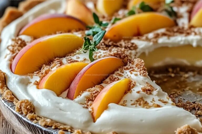 No-Bake Peach Cream Pie Recipe