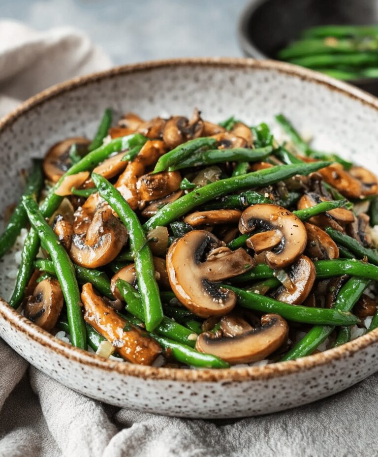 Green Beans with Mushrooms Recipe