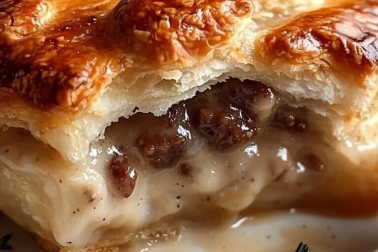 Sausage Gravy Biscuit Pie Recipe