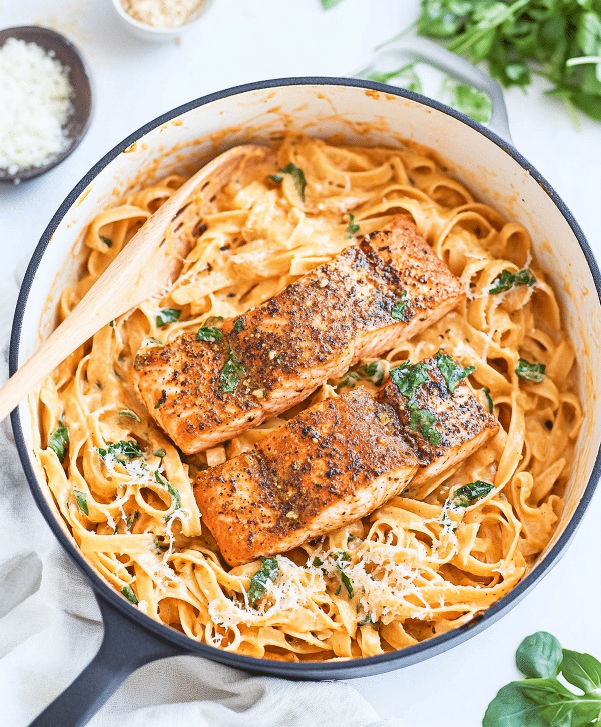 Creamy Cajun Salmon Pasta Recipe