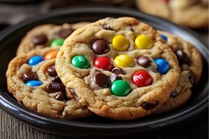 Soft And Chewy M&M Chocolate Chip Cookies With Pudding Recipe