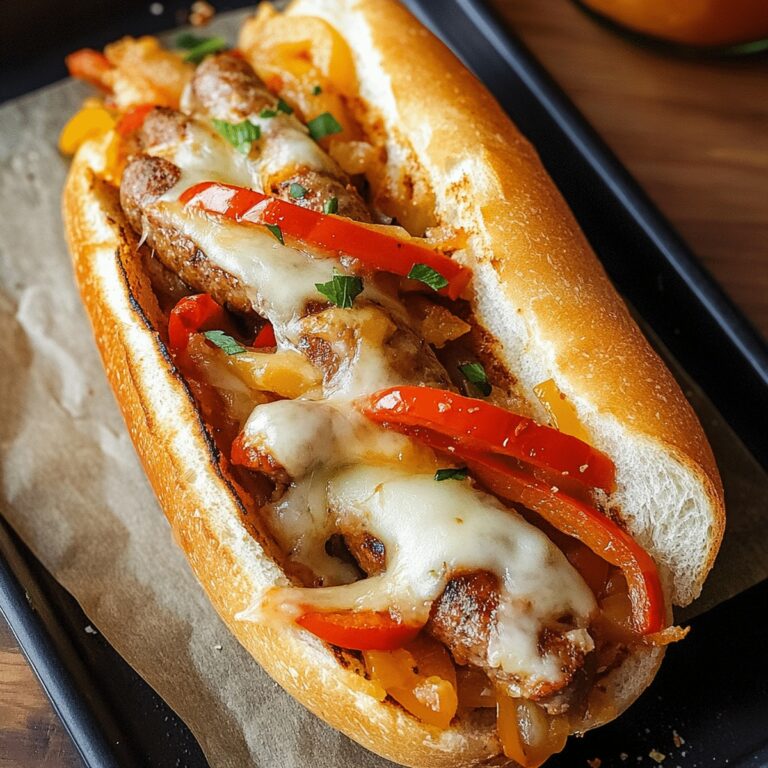Sausage and Peppers Sandwich with Cheese Recipe