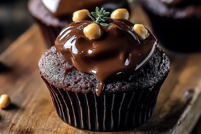 Chocolate Peanut Butter Lava Cupcakes Recipe