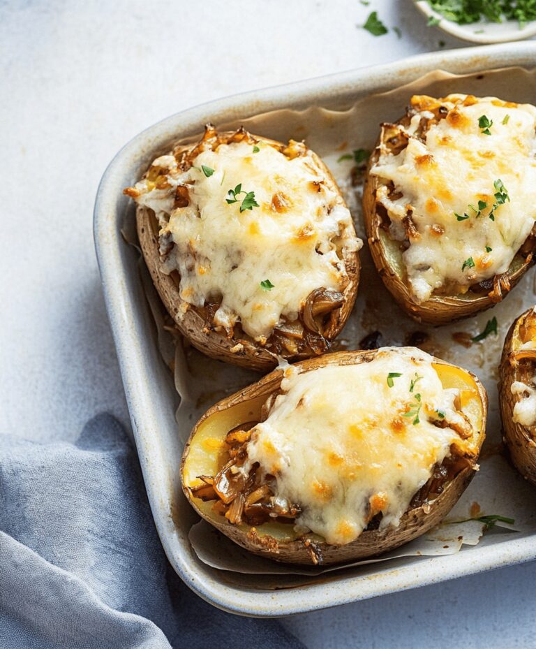 French Onion Stuffed Potatoes Recipe