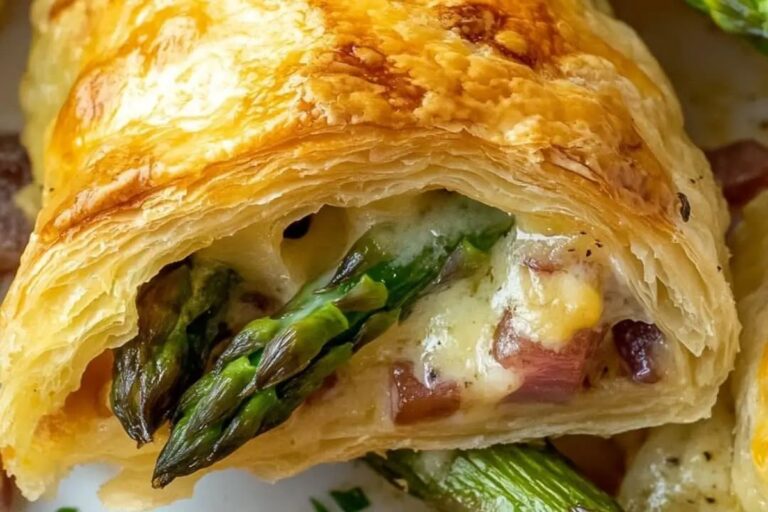 Cheesy Asparagus Puff Pastry Bundles Recipe