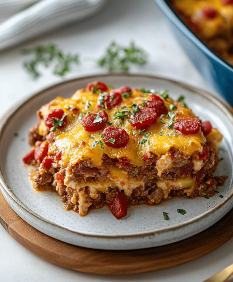 Southern Five Layer Beef Casserole Recipe