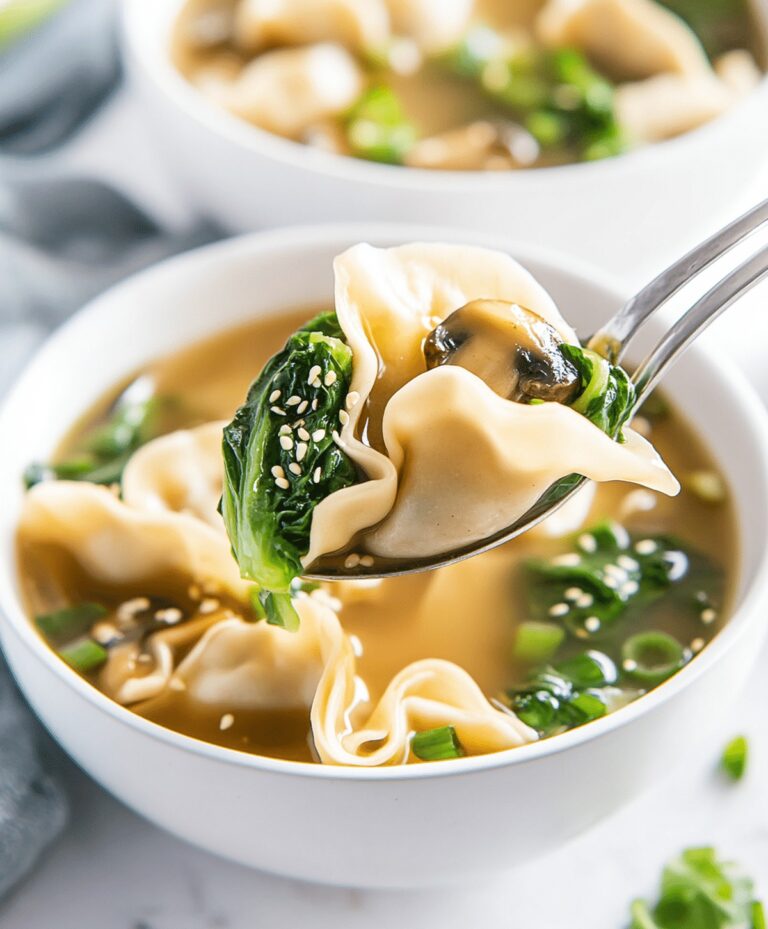 Potsticker Soup With Mushrooms & Bok Choy Recipe
