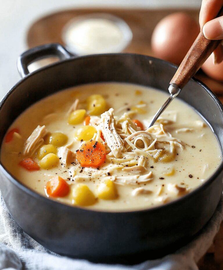 Easy Creamy Chicken Noodle Soup Recipe