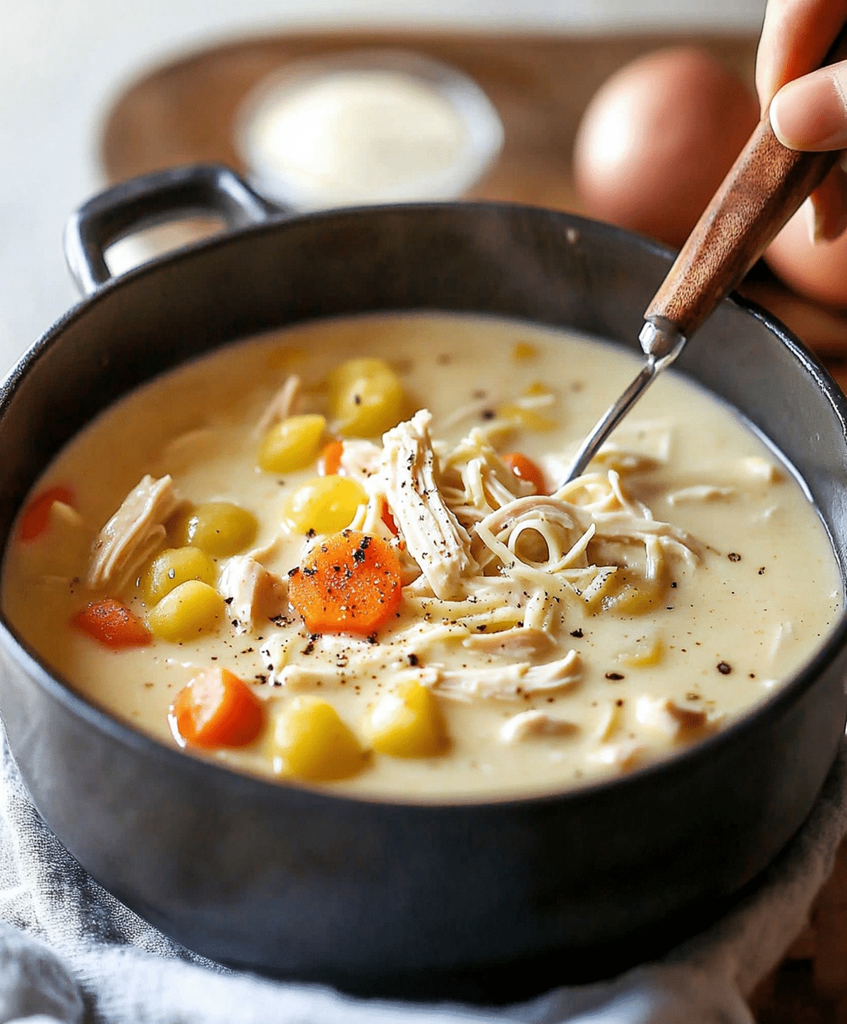 Easy Creamy Chicken Noodle Soup Recipe