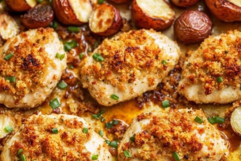Parmesan Crusted Chicken Sheet Pan Dinner Recipe