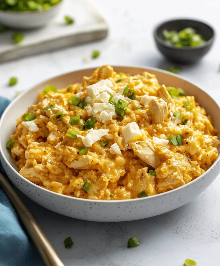 Buffalo Chicken And Cheddar Rice Recipe