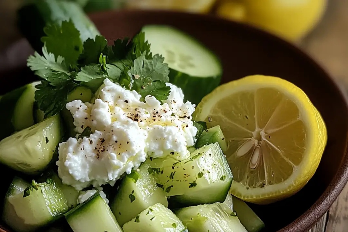 Avocado Cucumber Salad With Cottage Cheese Recipe