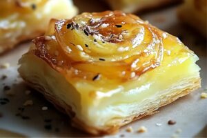 Camembert & Potato Puff Pastry Bites With Honey Recipe