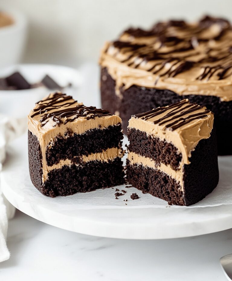 Dark Chocolate Peanut Butter Cake Recipe