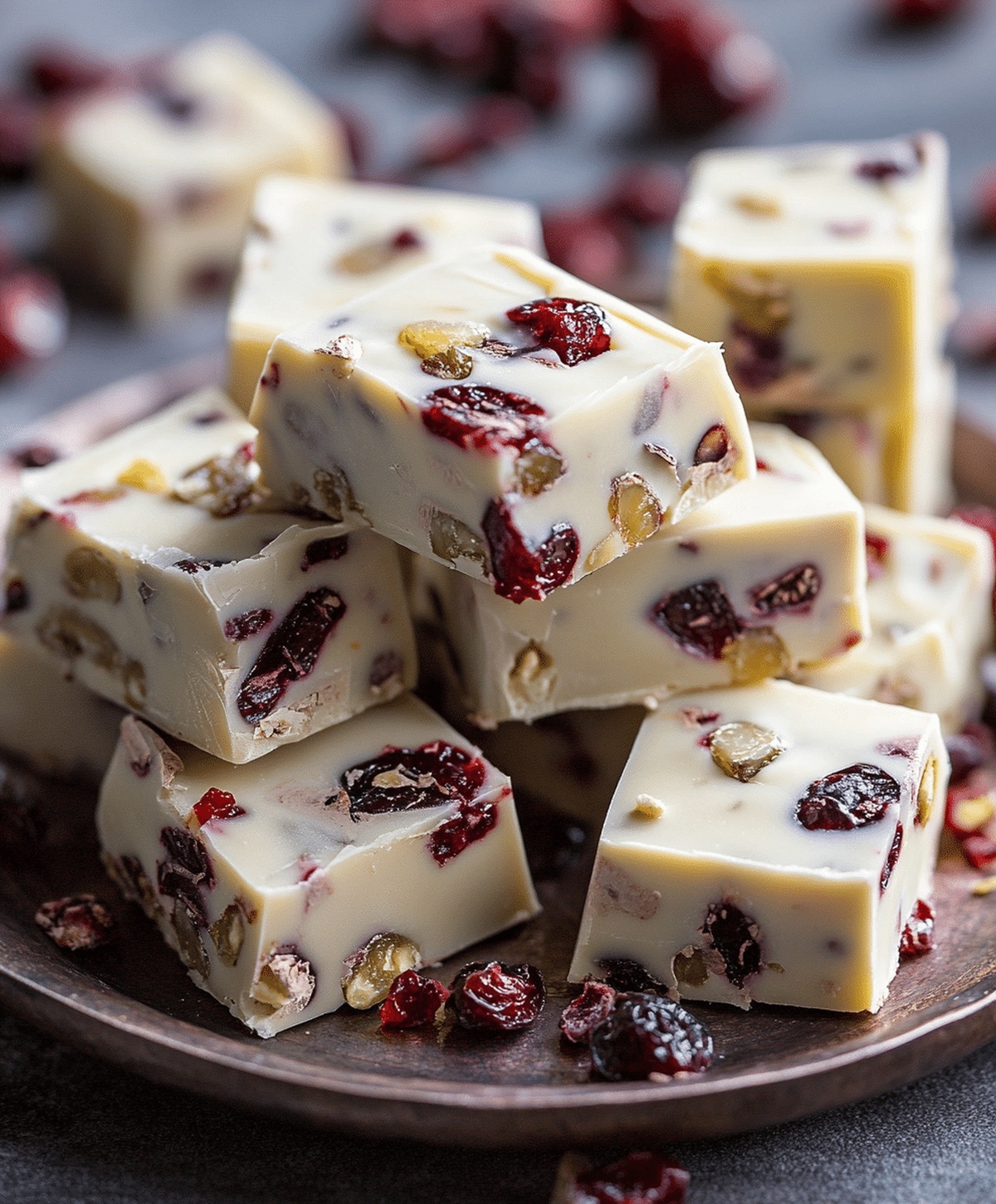 Cranberry White Chocolate Fudge Recipe