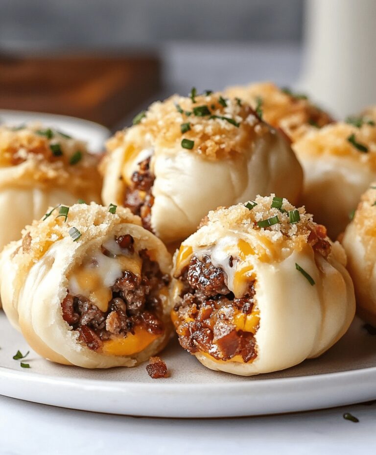 Garlic Parmesan Bacon Cheeseburger Bombs Recipe