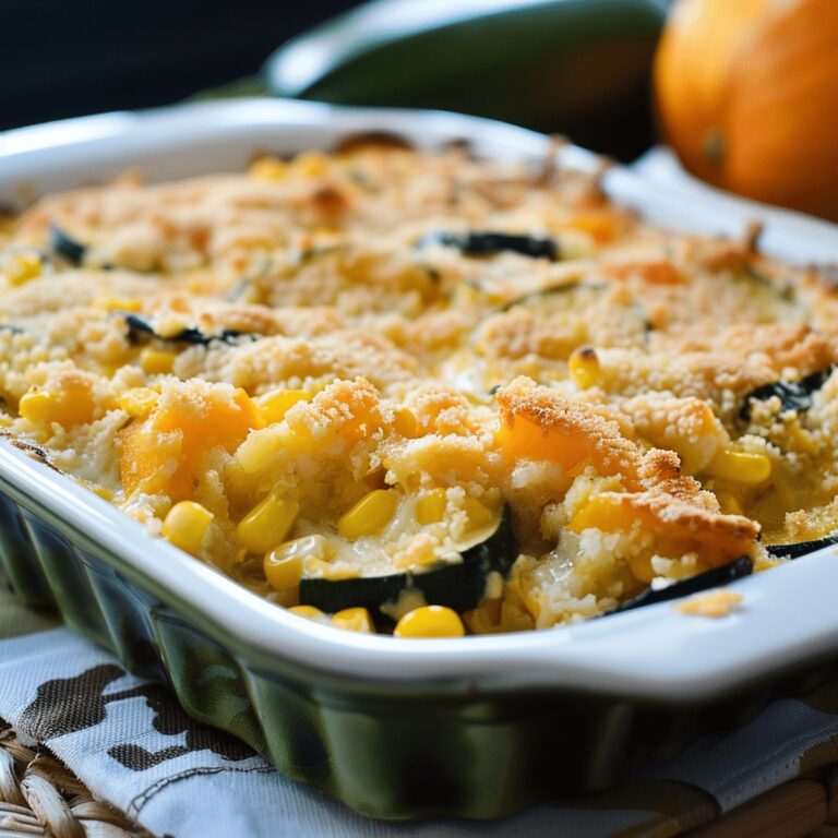 Cheesy Squash, Zucchini, and Corn Casserole Recipe