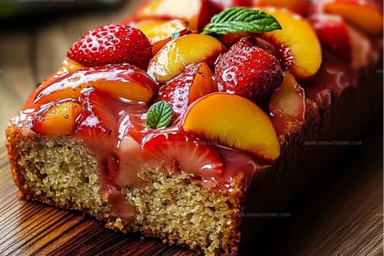 Refreshing Strawberry Peach Loaf Cake Recipe