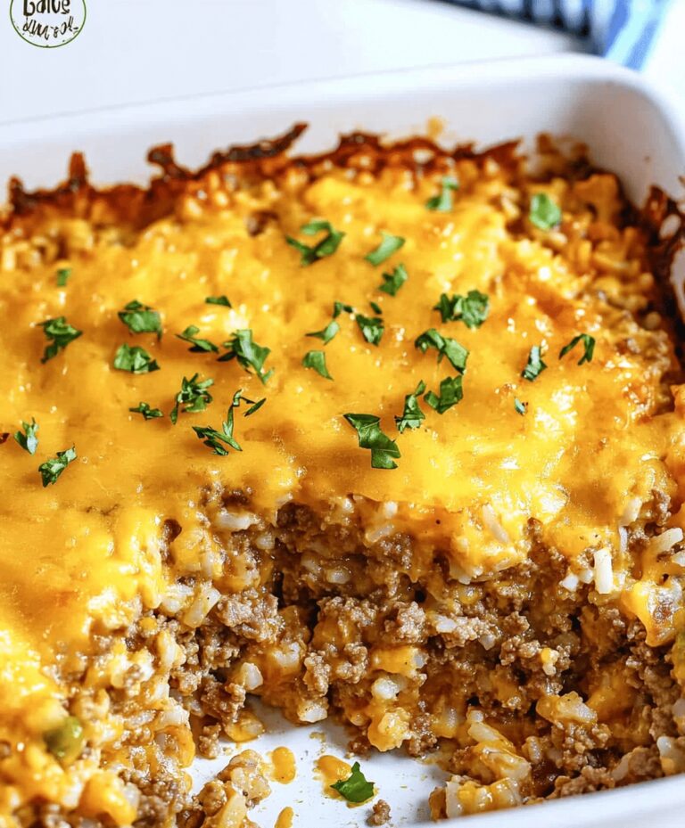 Cheesy Ground Beef And Rice Casserole Recipe
