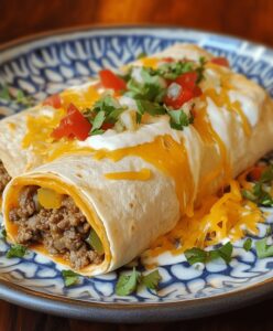 Cheesy Beefy Burrito Delight Recipe