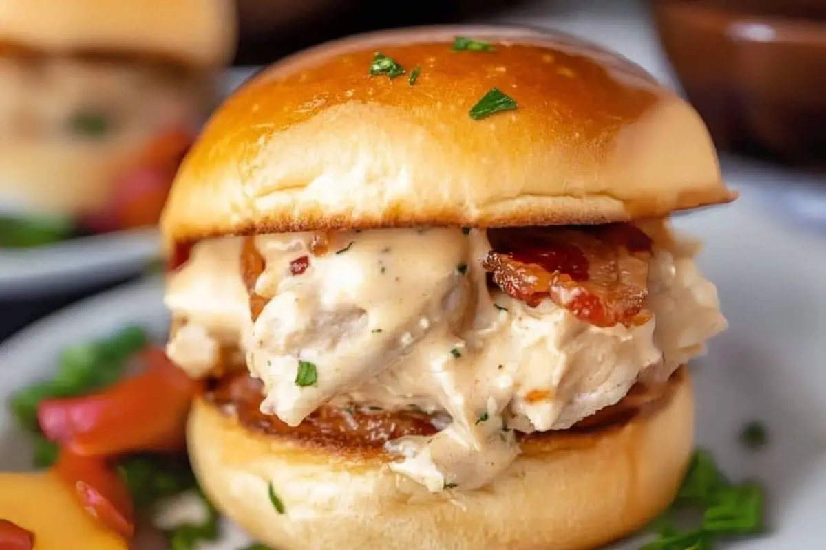 Chicken Bacon Ranch Sliders (Baked) Recipe