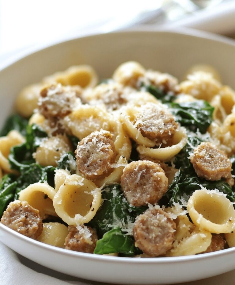 Orecchiette With Sausage And Spinach Recipe
